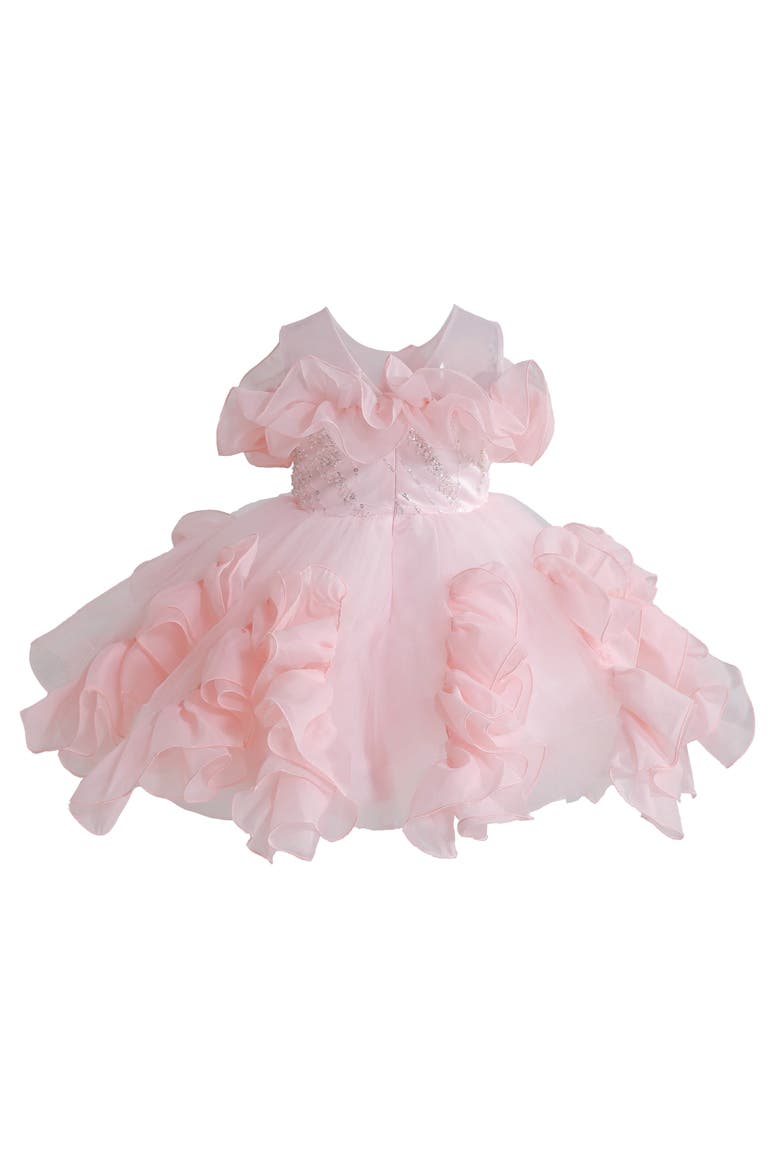 Zaria Ruffled Party Dress, Alternate, color, Pink