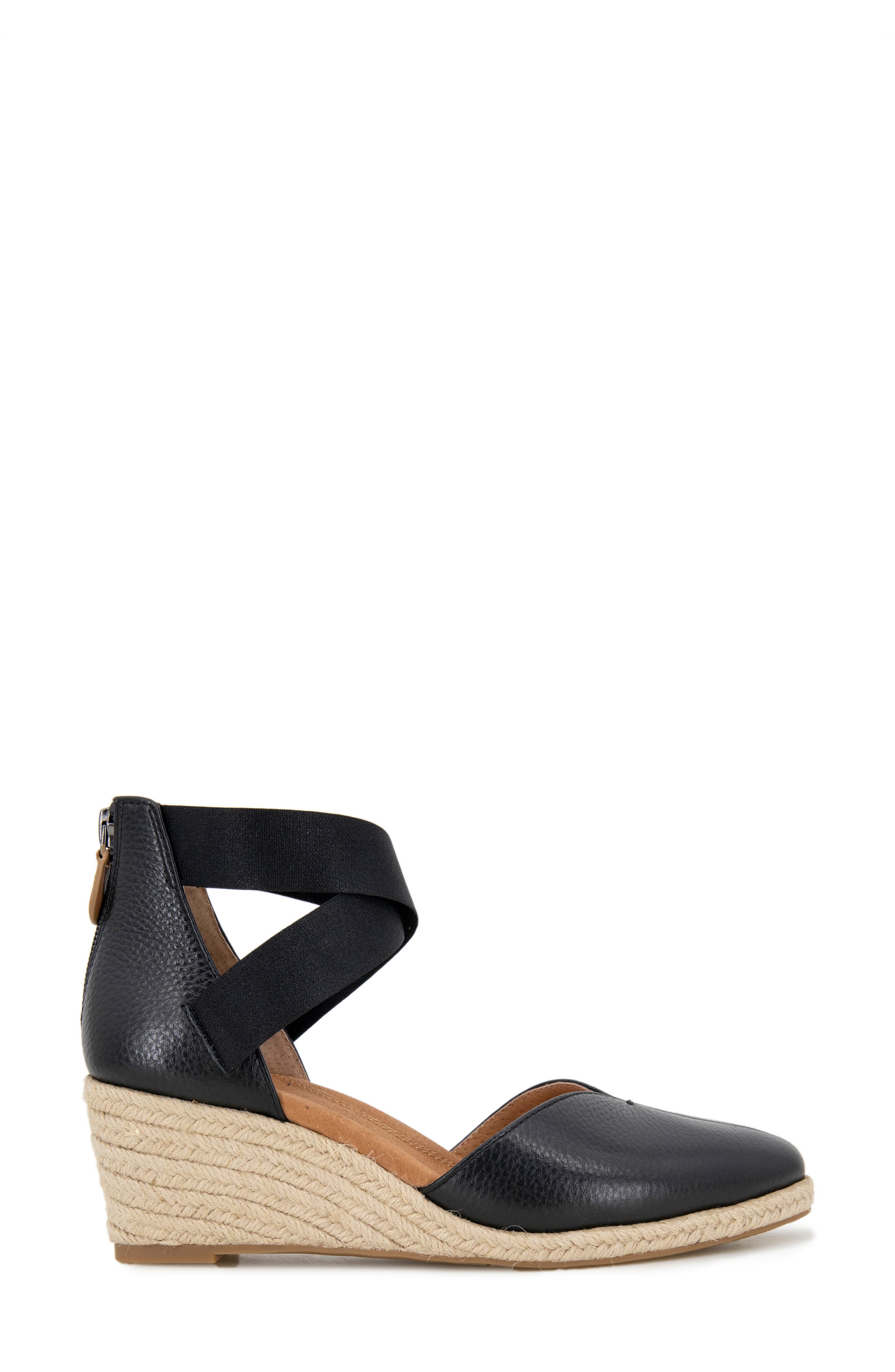 Gentle Souls Orya Espadrille Wedge Sandal, Alternate, color, Black