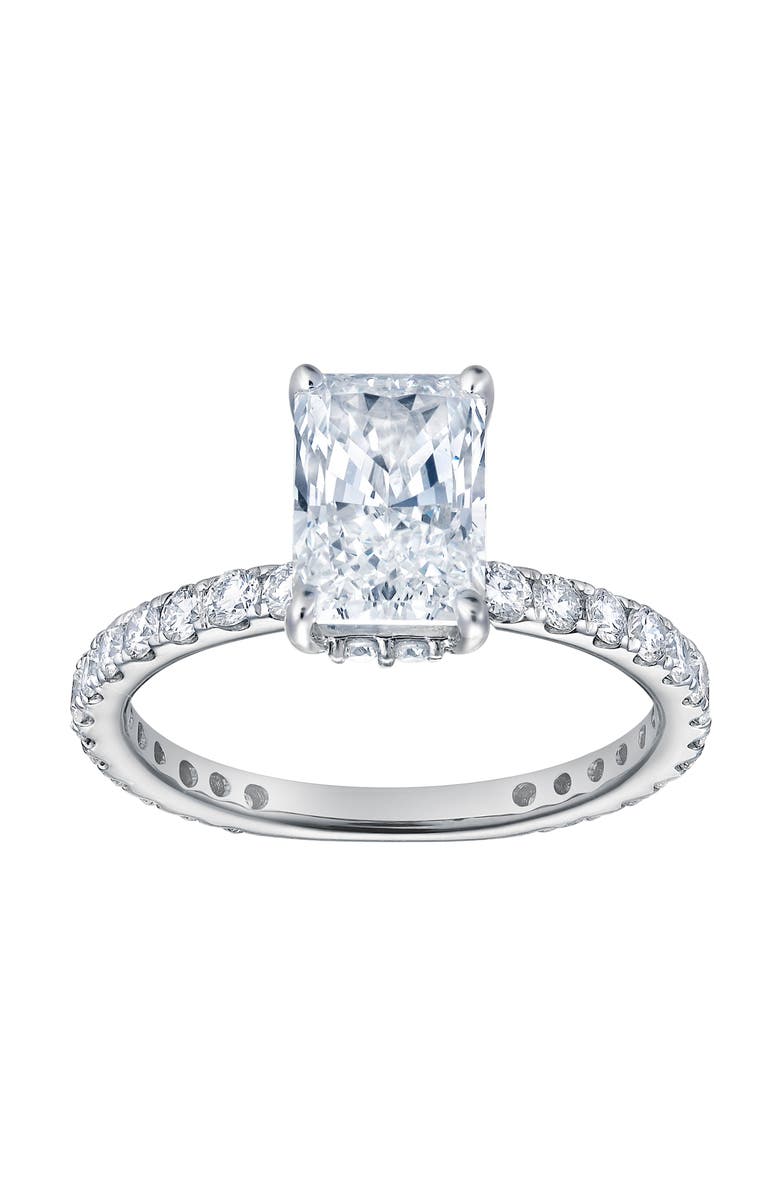 LuvMyJewelry Sia 14K Gold Radiant Cut Lab Grown Diamond Hidden Halo Ring - 2.25 Ct, Main, color, 14K White Gold