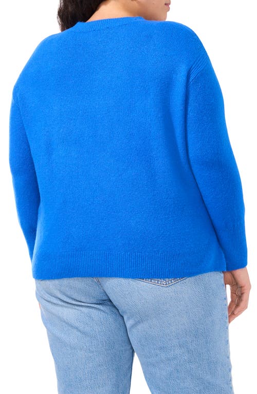 VINCE CAMUTO VINCE CAMUTO RIB TRIM CREWNECK SWEATER