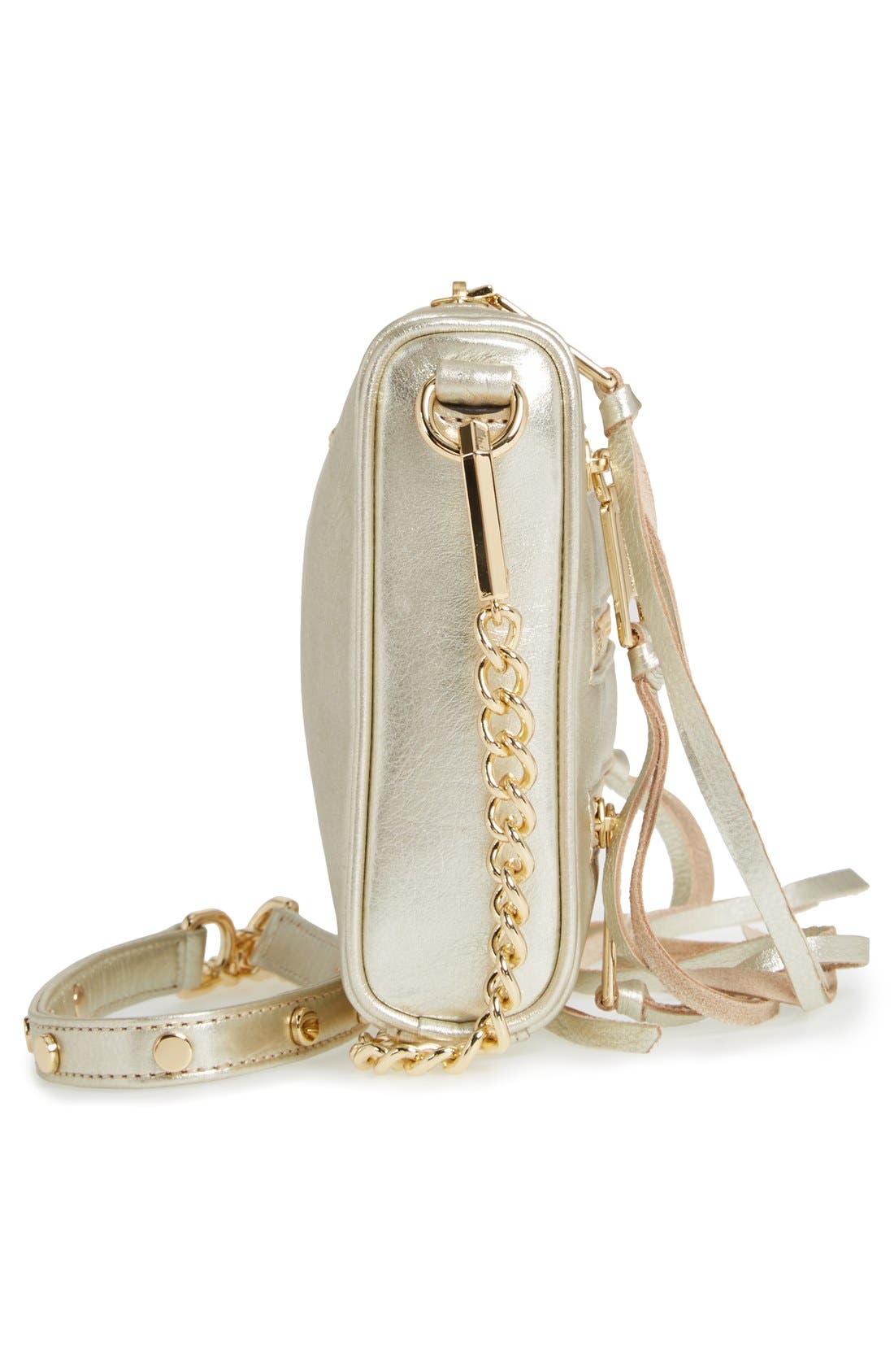 'Mini 5 Zip' Crossbody Bag, Alternate, color, PEWTER/ LIGHT GOLD