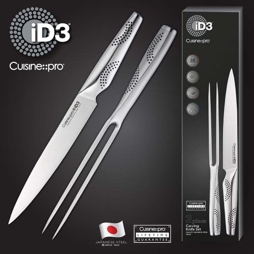 Cuisine::pro Id3 Carving Knife Set In Silver