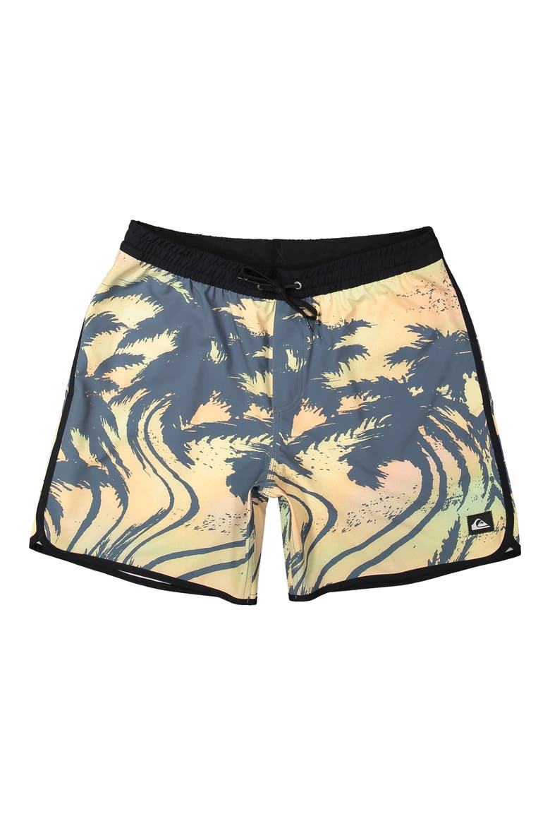 Surfsilk Scallop Swim Trunks, Main, color, BLACK