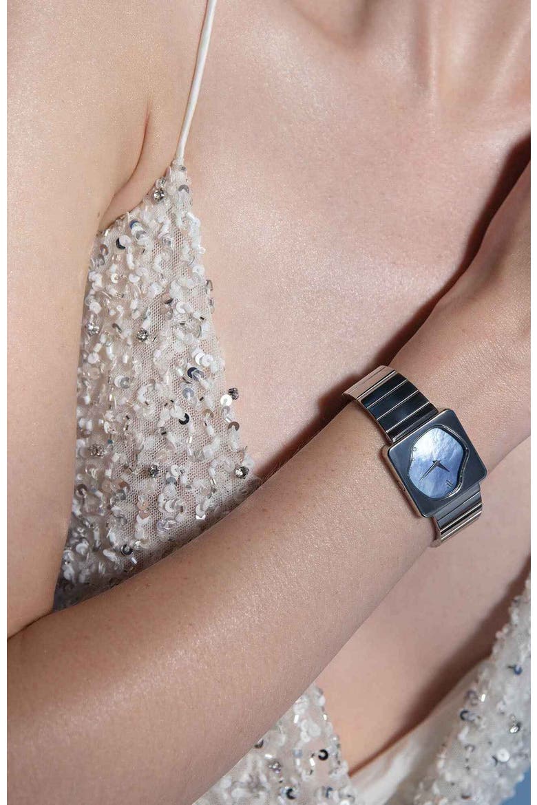Astra Gemstone and Diamonds Watch, Alternate, color, Blue Pearl-Silver