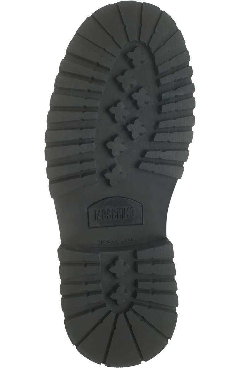 Moschino Signature Leather Chelsea Boot, Alternate, color,