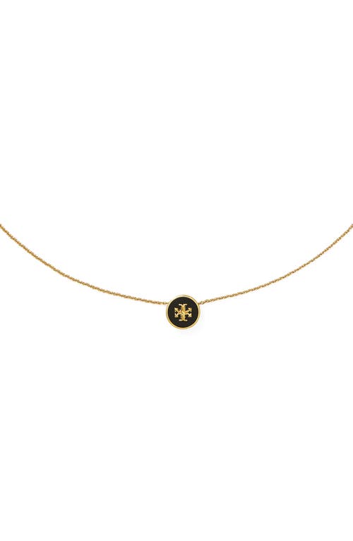 Tory Burch Kira Enamel Pendant Necklace In Multi