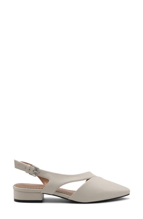 Adrienne Vittadini Pasca Pointed Toe Flat In Ecru