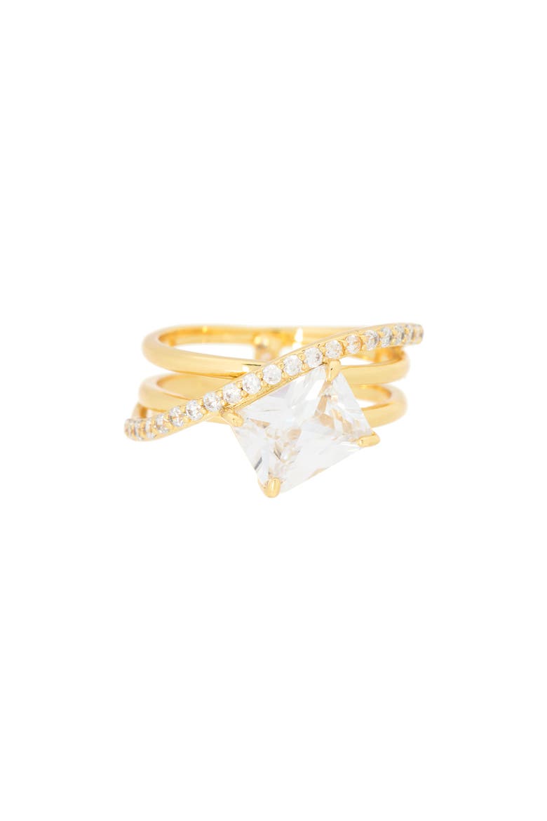 Split Shank CZ Ring, Main, color, GOLD