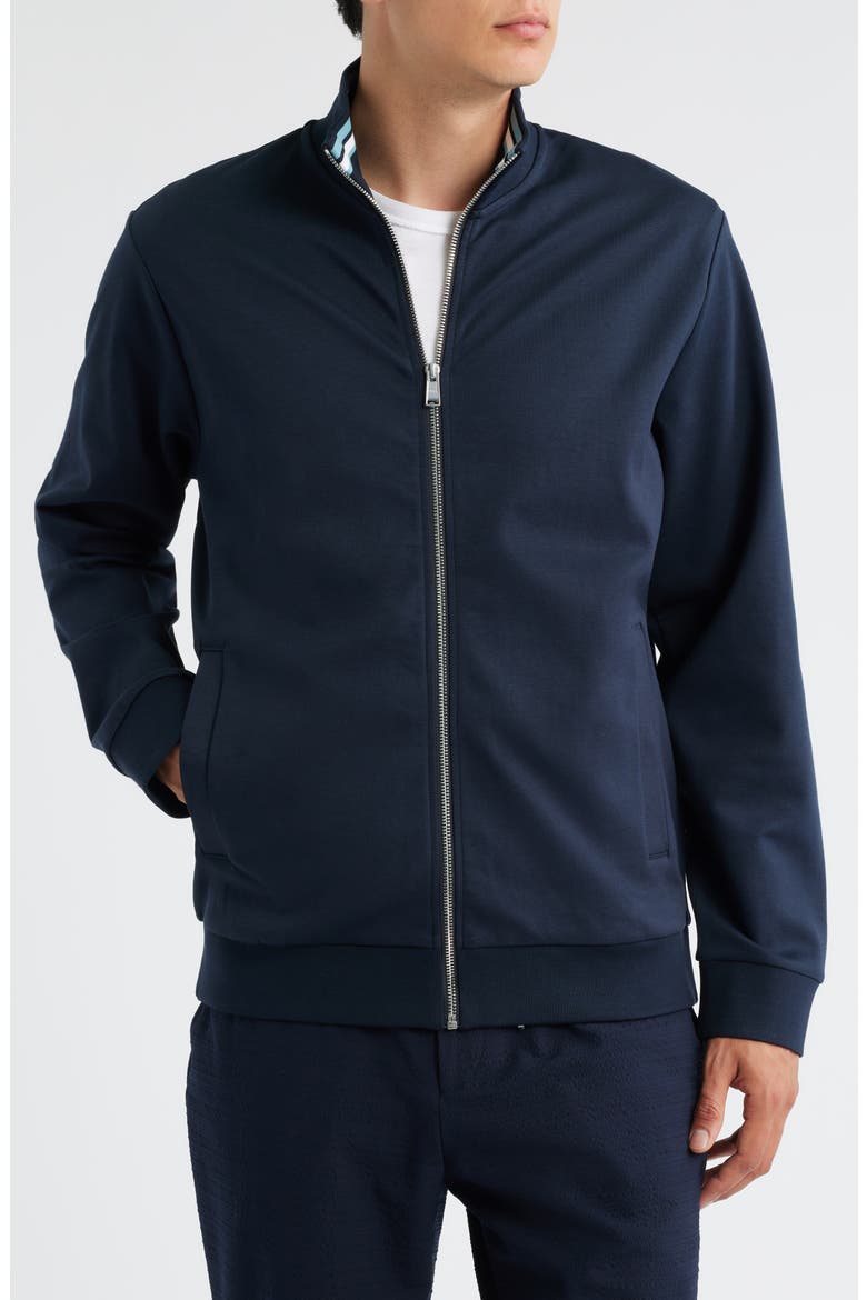 Shepherd Knit Zip Jacket, Alternate, color, DARK BLUE