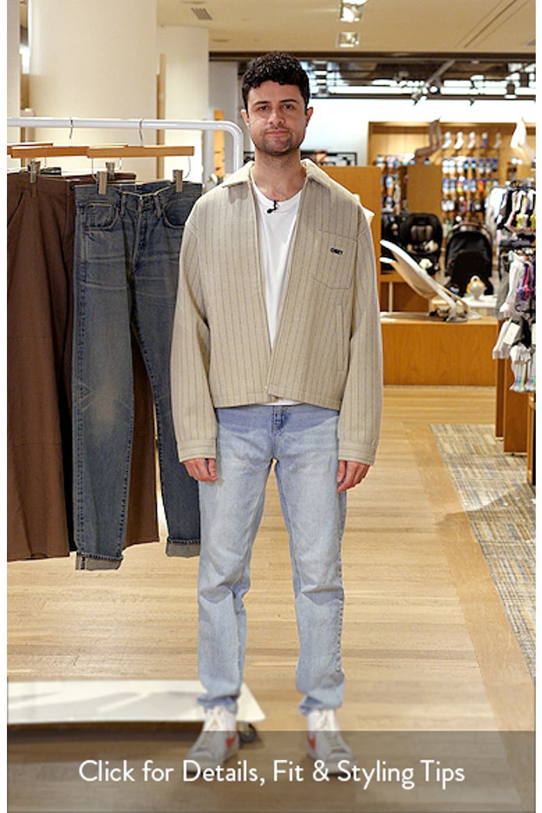 Obey Vernon Pinstripe Felted Zip Jacket (Men) | Nordstrom