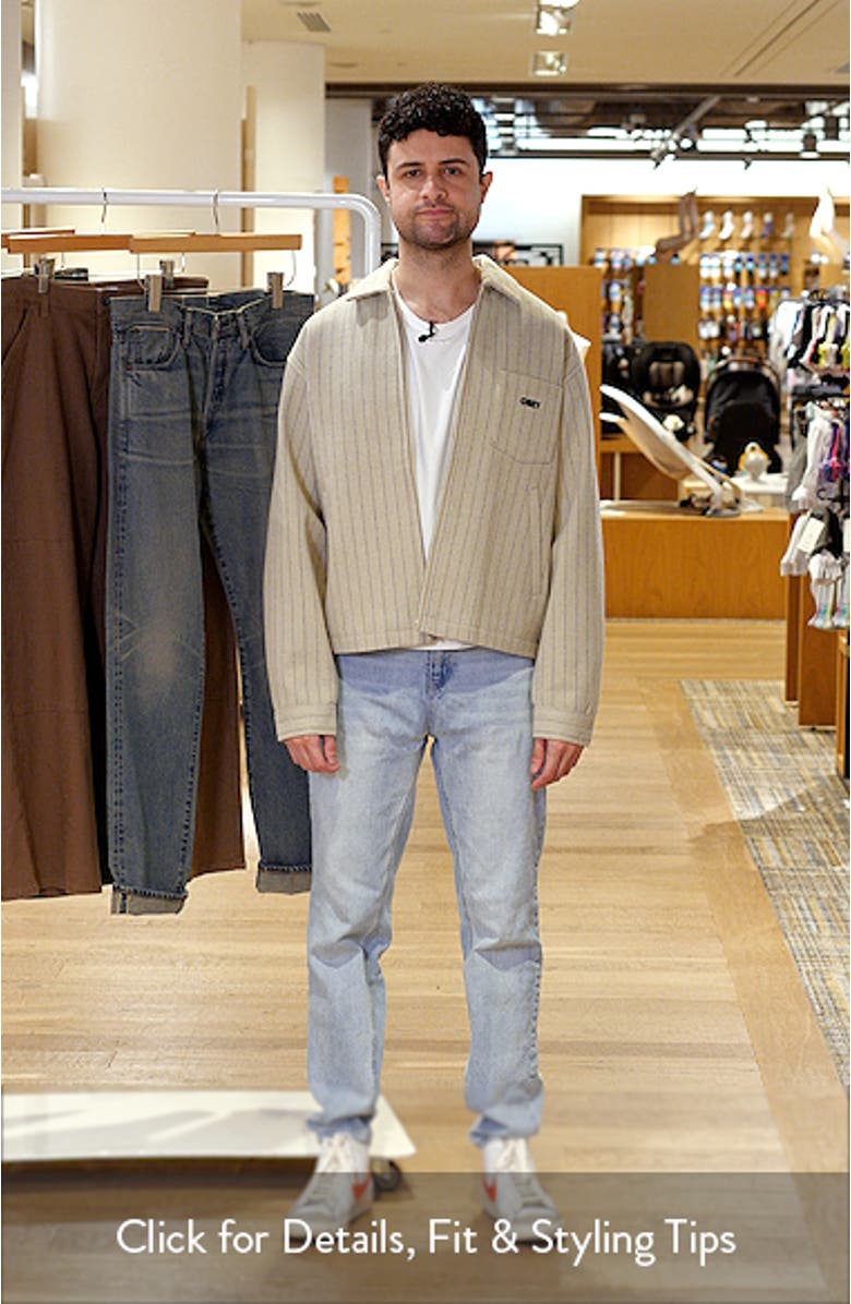 Vernon Pinstripe Felted Zip Jacket, sales video thumbnail