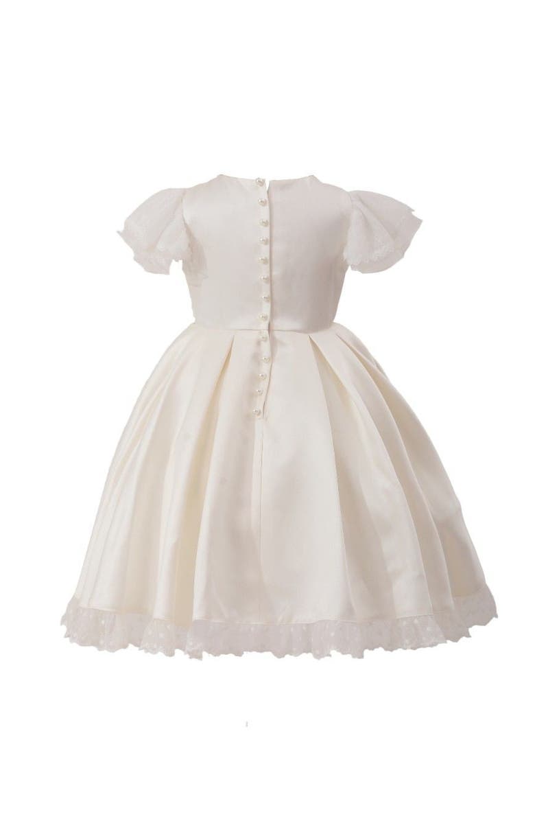 Tulleen Lace-Trim Puff Sleeve Dress, Alternate, color, 