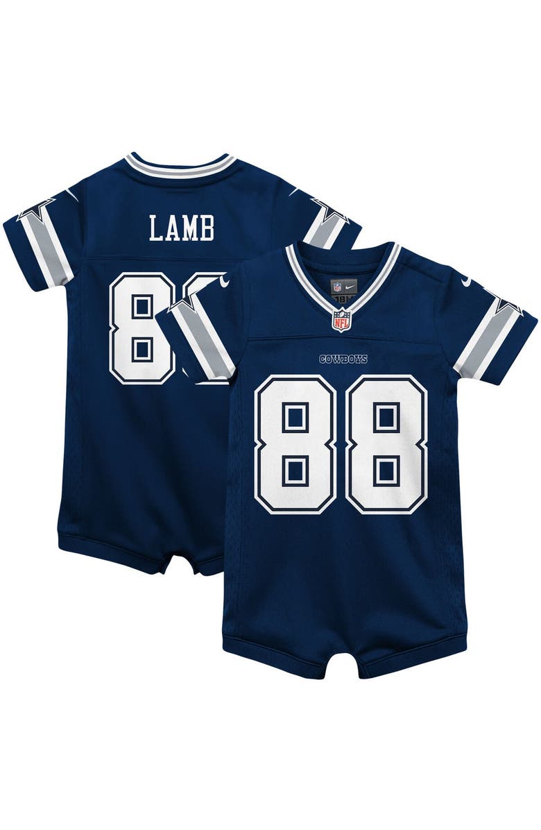 Nike Infant Nike CeeDee Lamb Navy Dallas Cowboys Game Jersey Romper, Main, color, Navy
