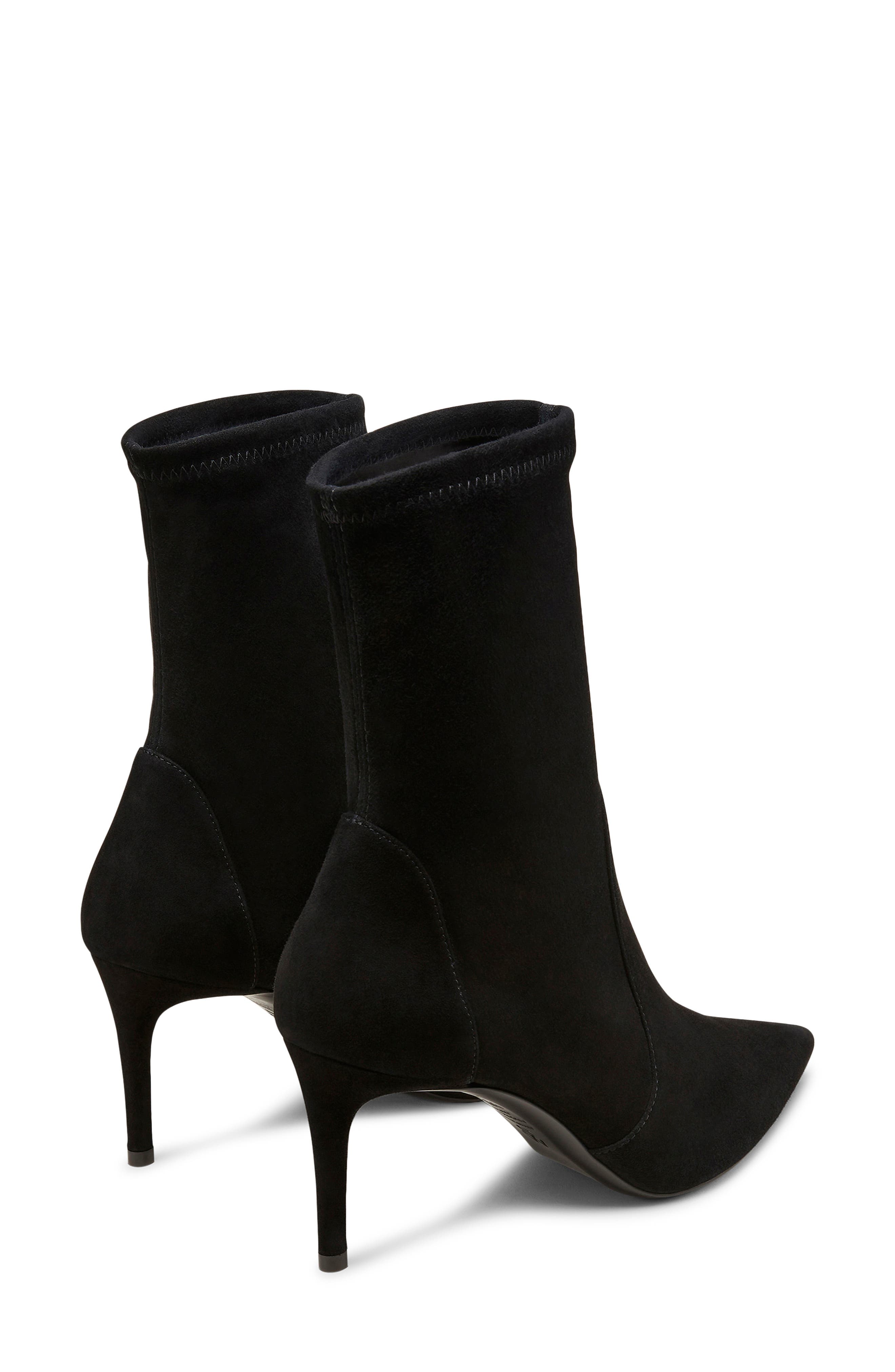 Stuart Weitzman Stuart Pointed Toe Bootie, Alternate, color, Black