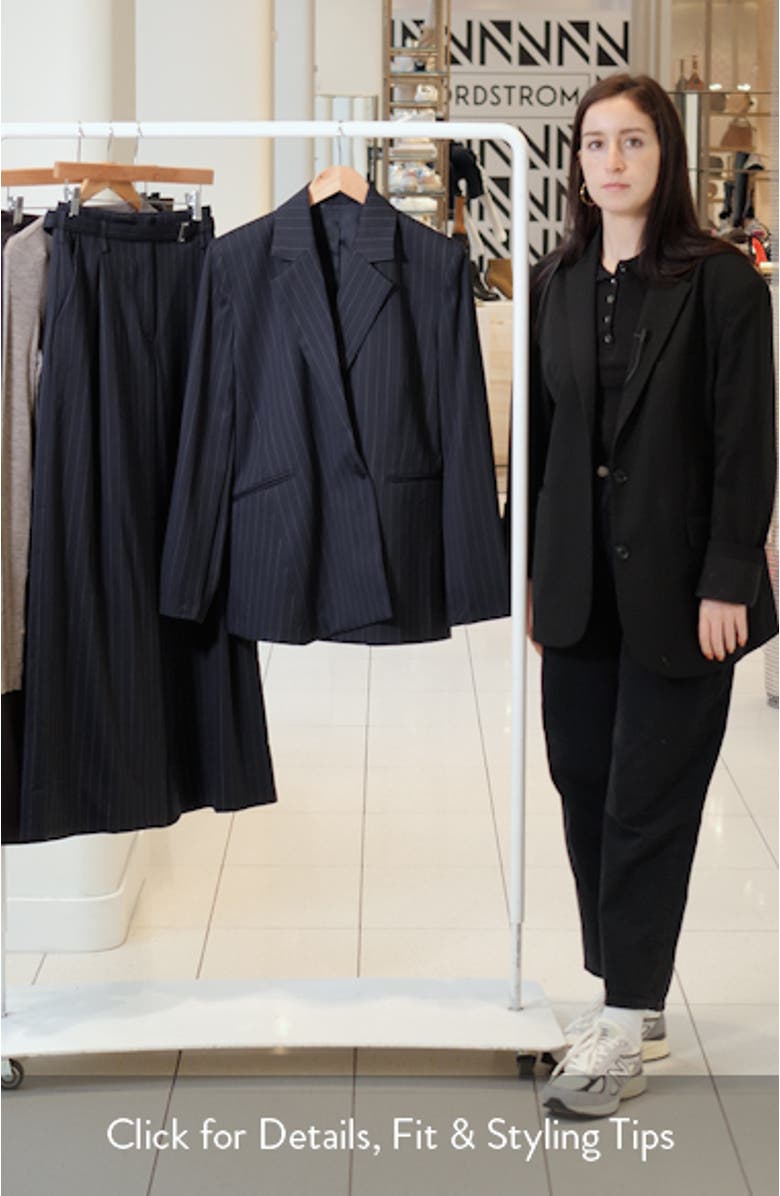 Tailored Wool Blend Asymmetric Blazer, sales video thumbnail