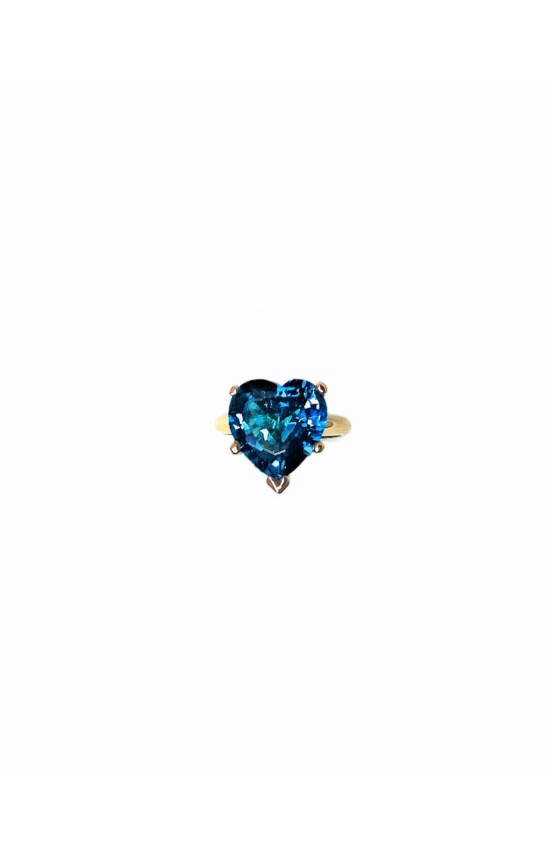 FRY POWERS Heart Ring in London Blue Topaz, Main, color, Blue Topaz