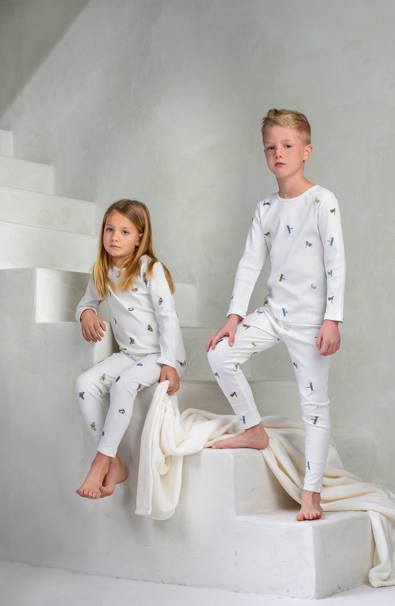 NoggiWear Pastel Dragonflies Loungewear Set, Alternate, color, 