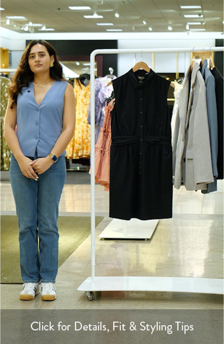 Tech Stretch Sleeveless Shirtdress, sales video thumbnail