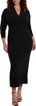 ELOQUII Maxi Dress With Halter Layer