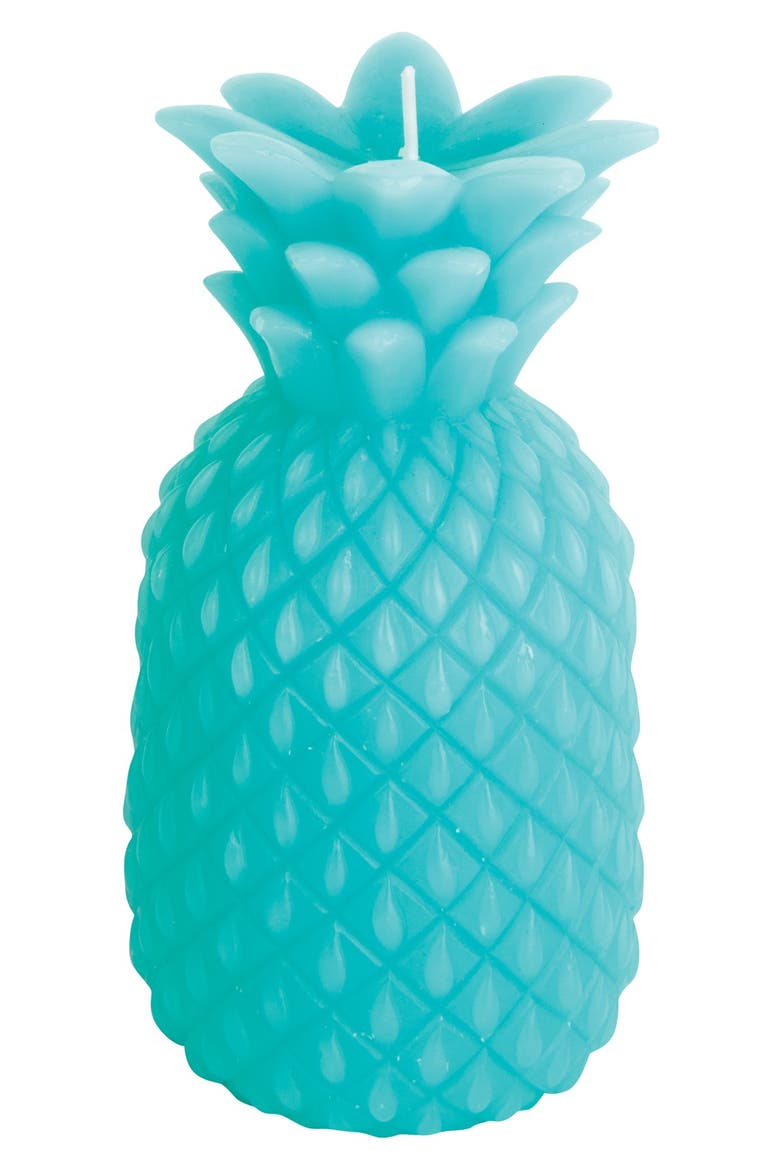 'Small' Pineapple Candle, Main, color, TURQUOISE