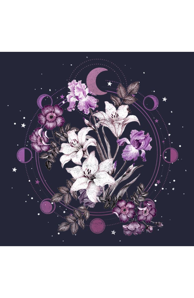Lost Gods Women's Lost Gods Floral Moon  Graphic T-Shirt, Alternate, color, Navy Blue