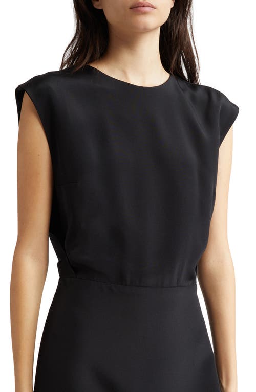 Partow Serena Silk Midi Dress In Black