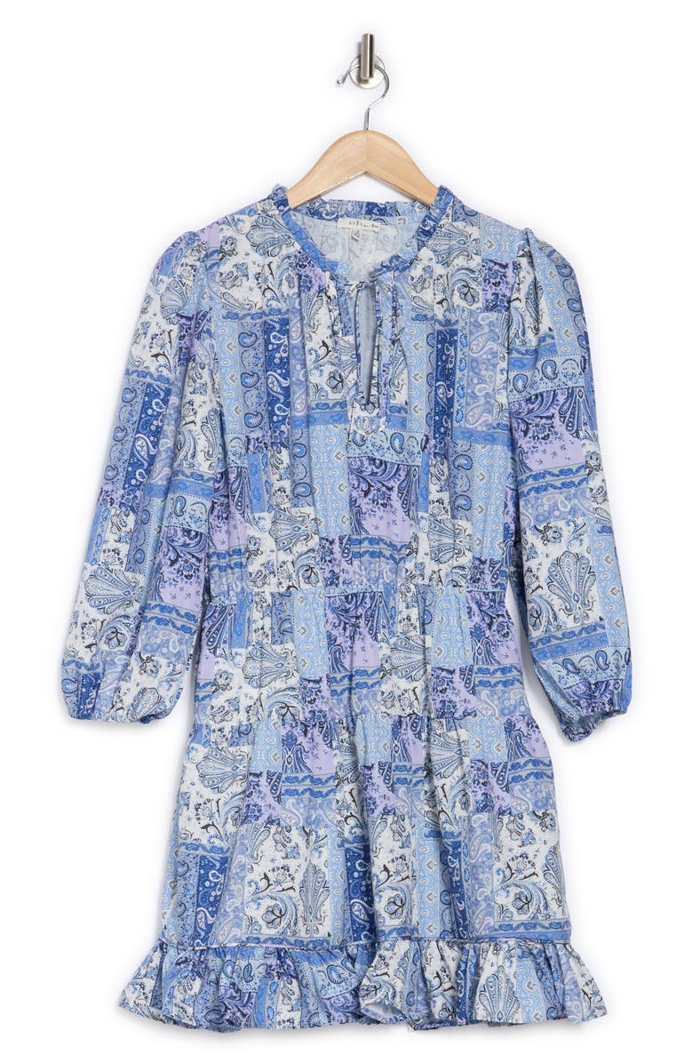 Maisie Long Sleeve Tiered Minidress, Alternate, color, 