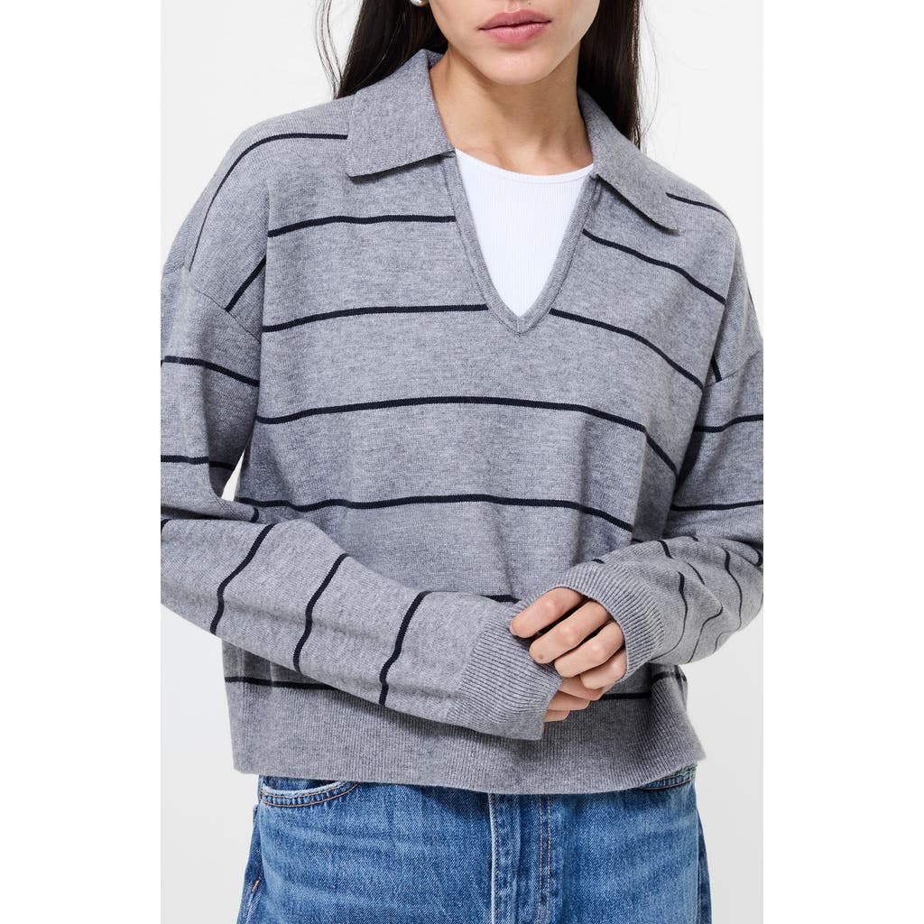 French Connection Sloane Striped Sweater In Gray
