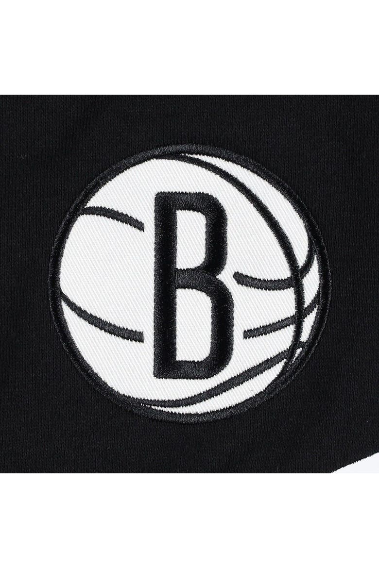 Men's Tommy Jeans Black Brooklyn Nets Bernard Half-Zip Hoodie, Alternate, color, Black