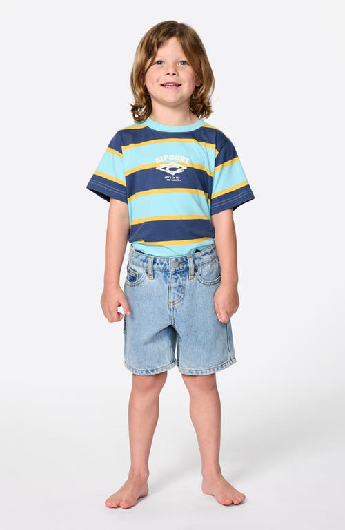 Rip Curl Kids' Hyped Up Denim Shorts In Gray