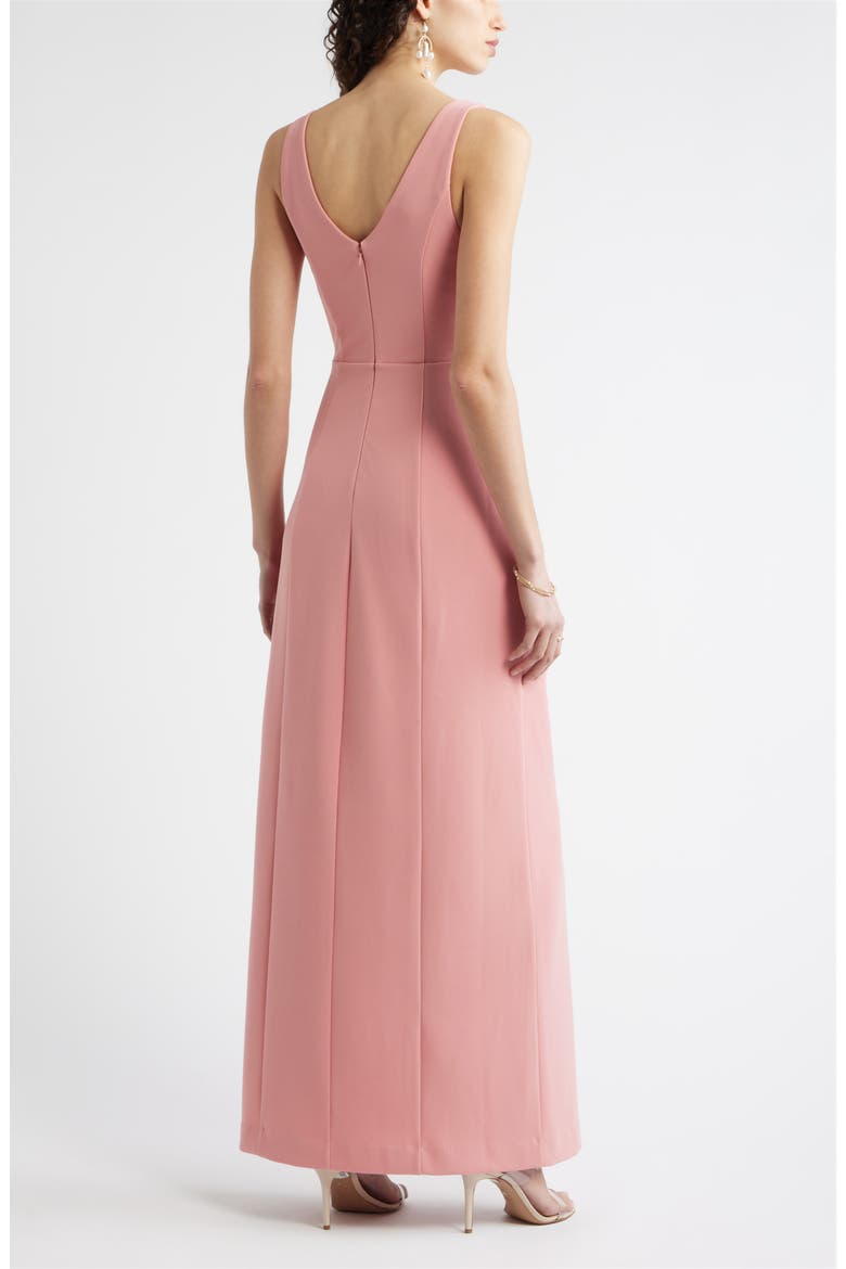Seamed Cotton Blend Sheath Gown, Alternate, color, PINK APRICOT