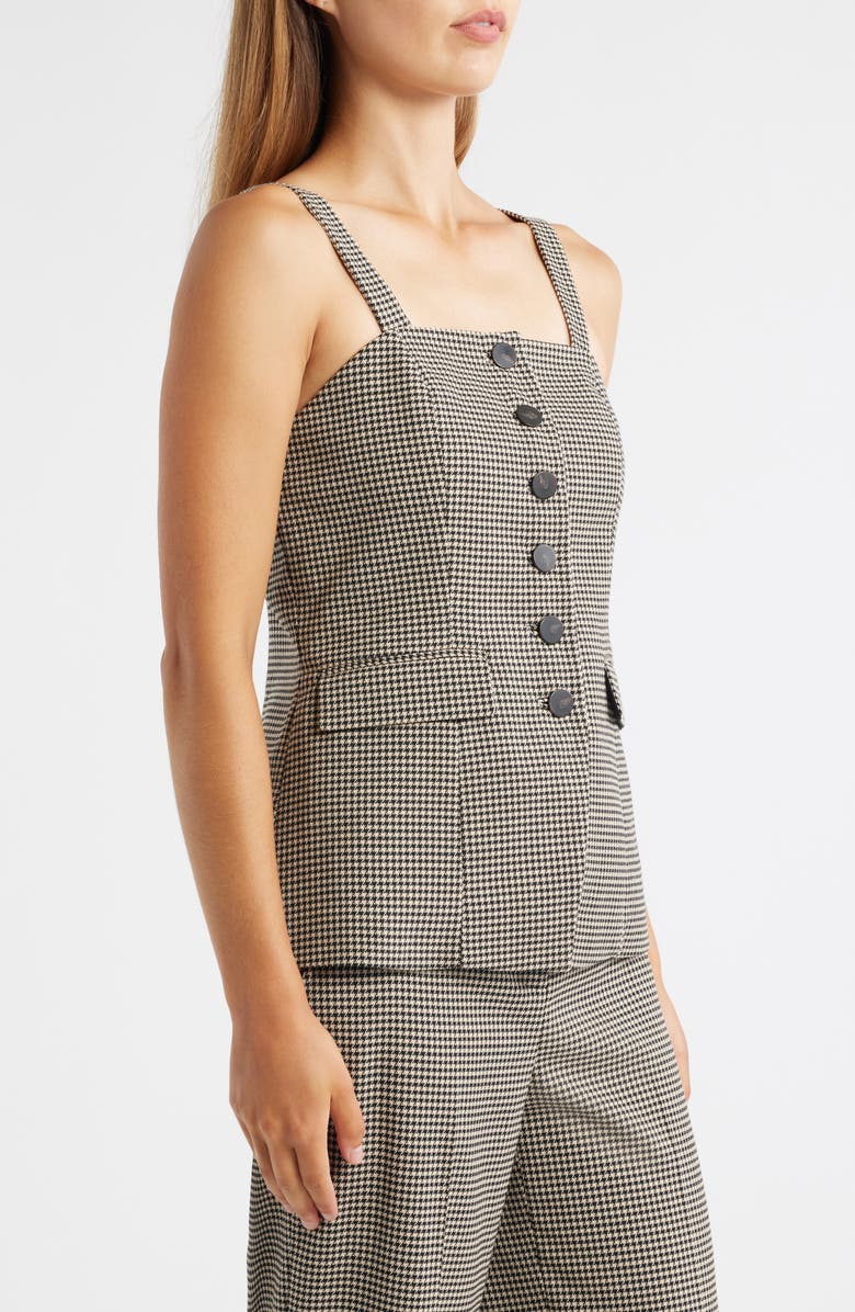 Anne Klein Houndstooth Top, Alternate, color, Anne Black Multi