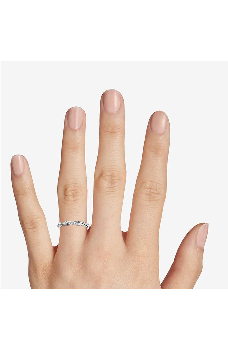 Bliss Diamond 1/3 Ct Diamond Eternity Petite Twist Vine Eternity Wedding Ring 10k Gold, Alternate, color,