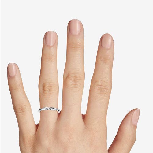 Bliss Diamond 1/3 Ct Diamond Eternity Petite Twist Vine Eternity Wedding Ring 10k Gold In Gold