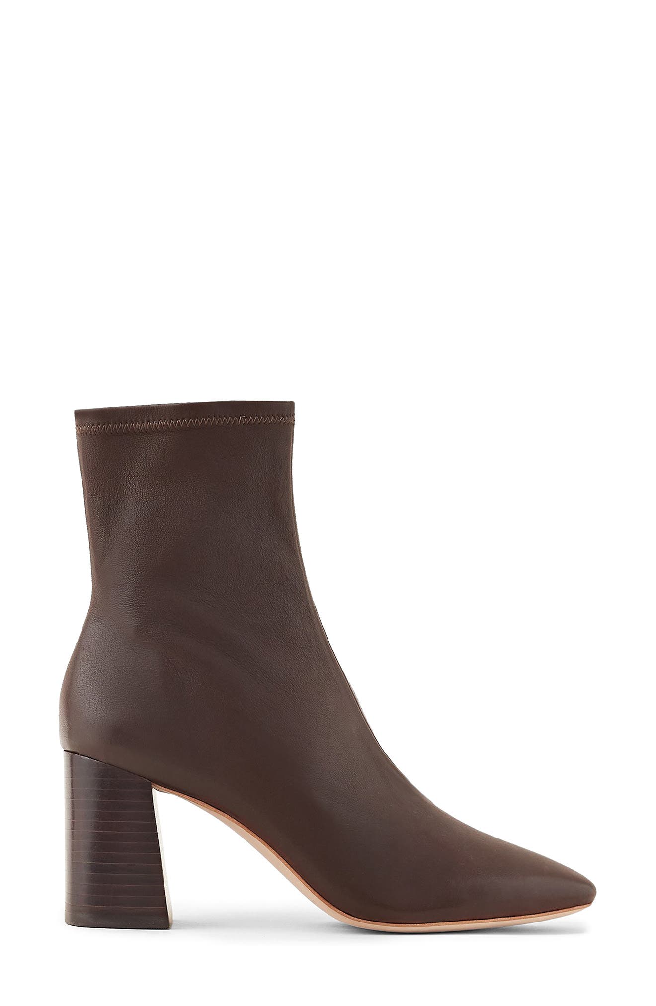 Loeffler Randall Elisa Pointed Toe Bootie, Alternate, color, Chocolate