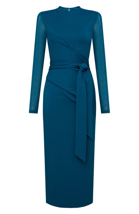 Finan Long Sleeve Midi Dress