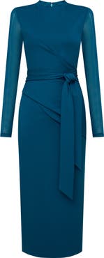 DVF Finan Long Sleeve Midi Dress