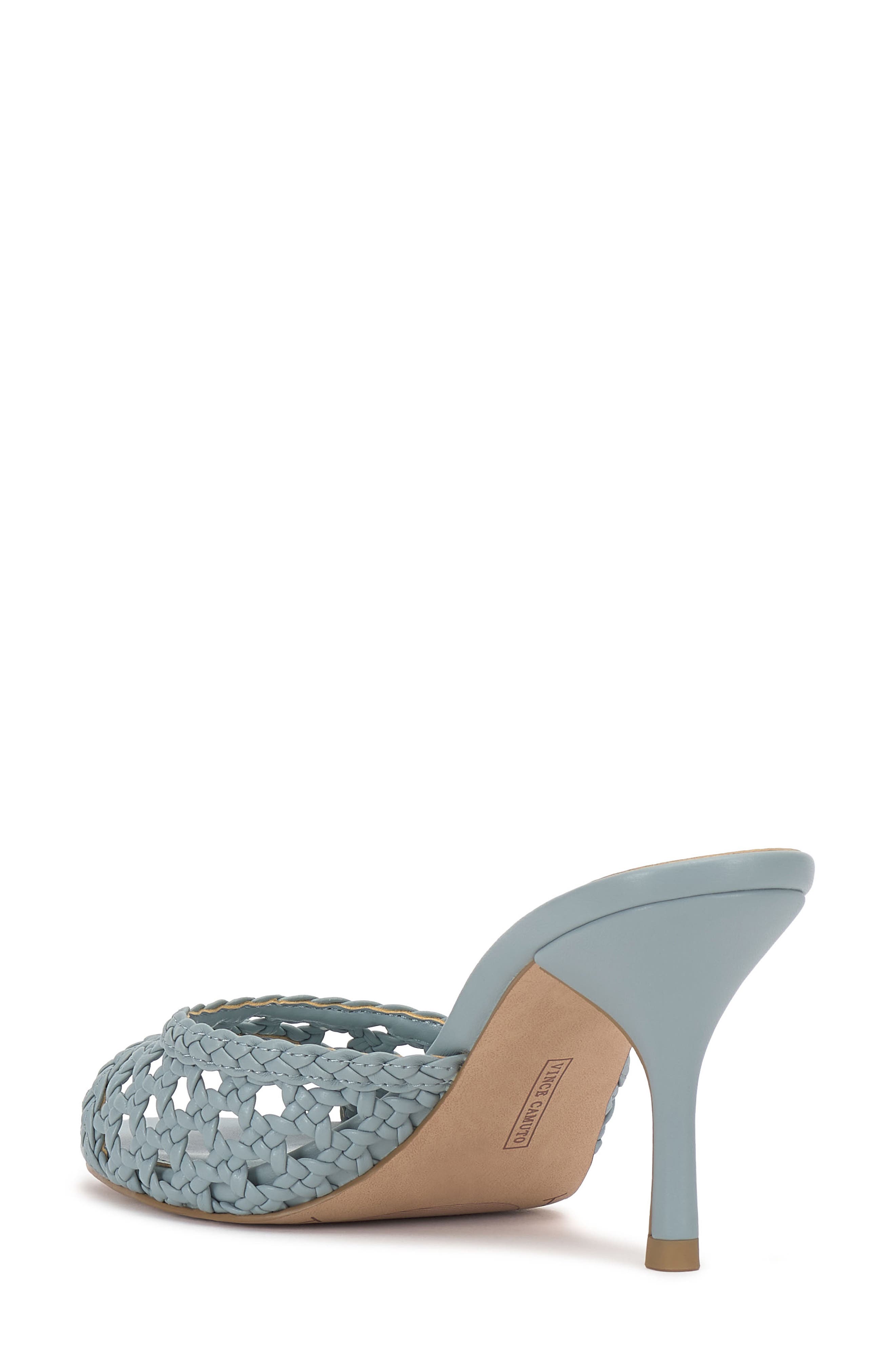 Vince Camuto Prilany Mule Sandal, Alternate, color, Celeste Blue Soft Nappa Silk