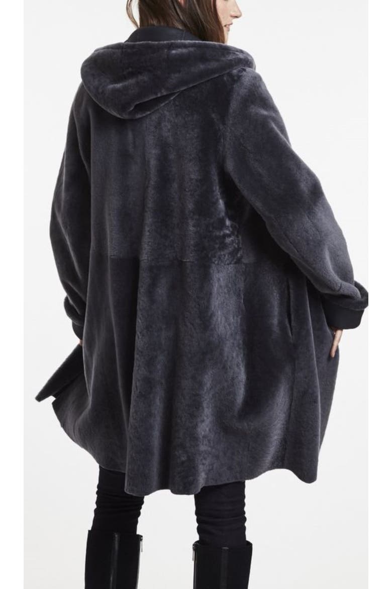 Spanish Merino Shearling Coat, Alternate, color, Granite