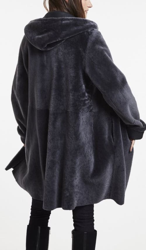 Blue Duck Spanish Merino Shearling Coat In Gray