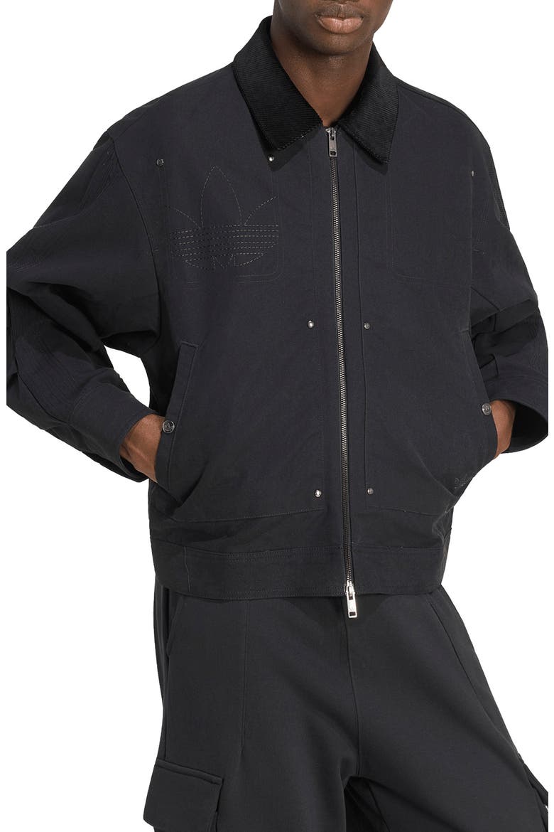 Essential Canvas Jacket, Main, color, BLACK