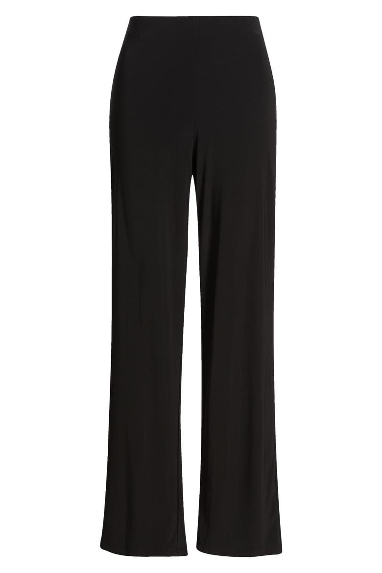 Wide Leg Knit Pull-On Pants, Alternate, color, ANNE BLACK