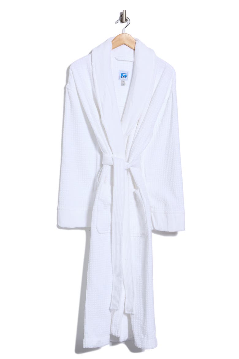 Ashton Square Velour Robe, Main, color, WHITE
