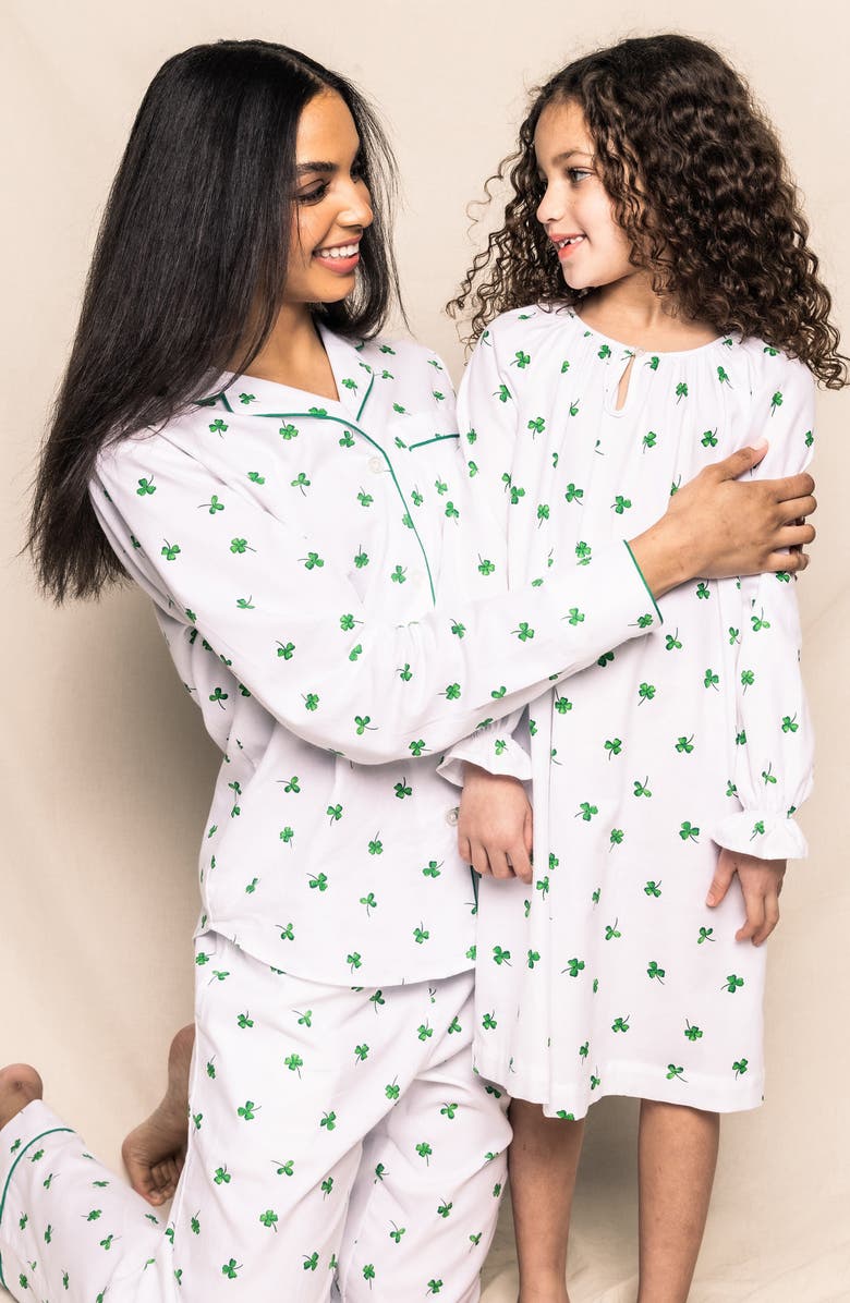 Petite Plume Kids' Delphine Shamrocks Nightgown, Alternate, color,