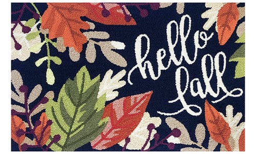 R16 Home Hello Leaves Doormat