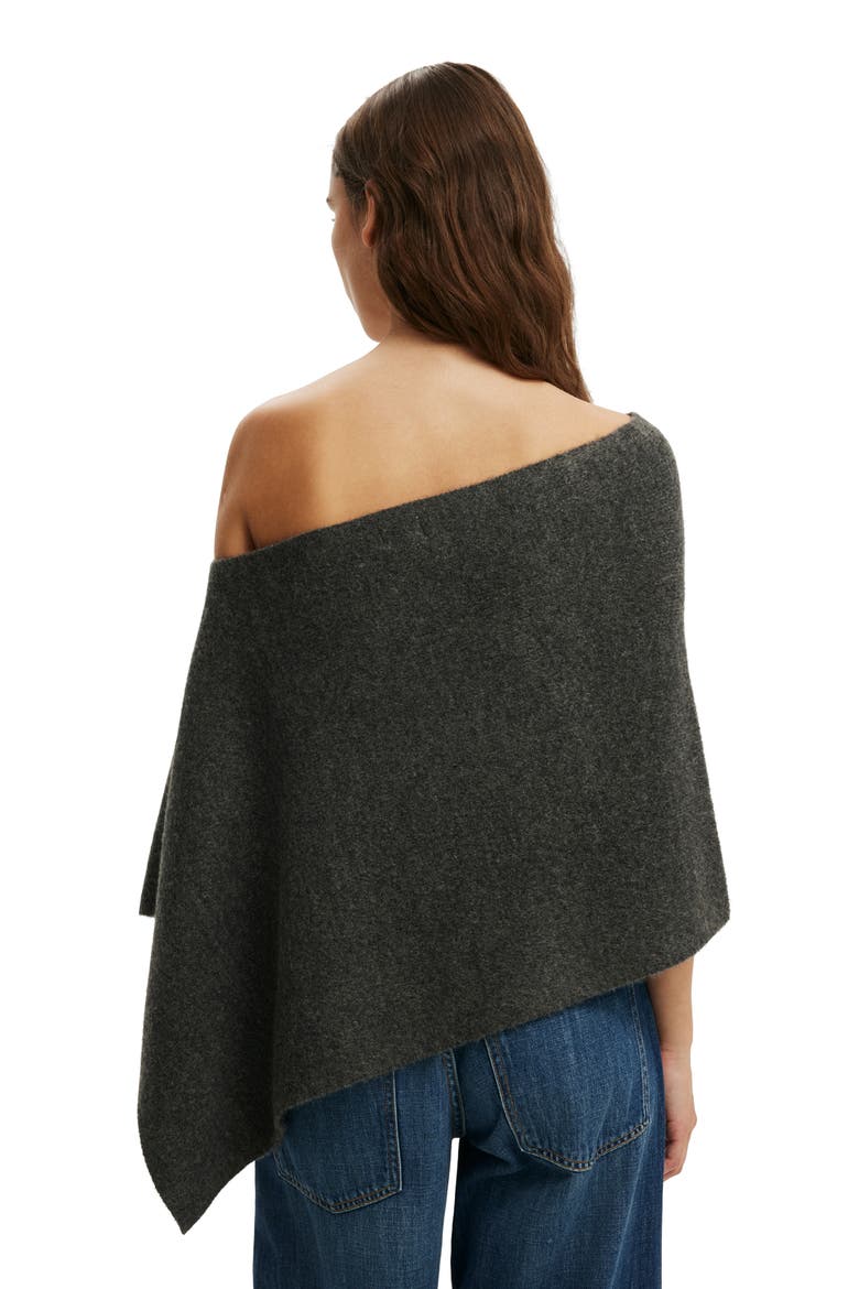 Women's Softest Luxe Poncho, Alternate, color, Charcoal Marle