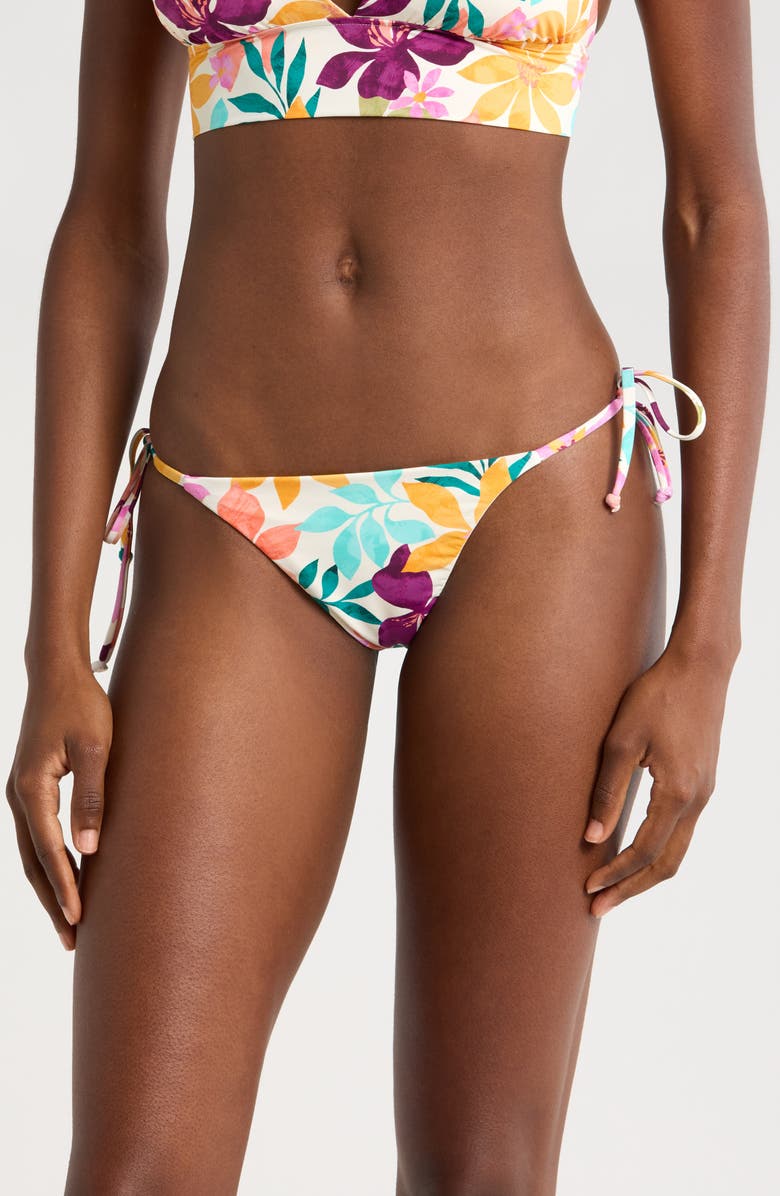 Billabong Playa Del Sol String Bikini Bottoms, Main, color, Multi