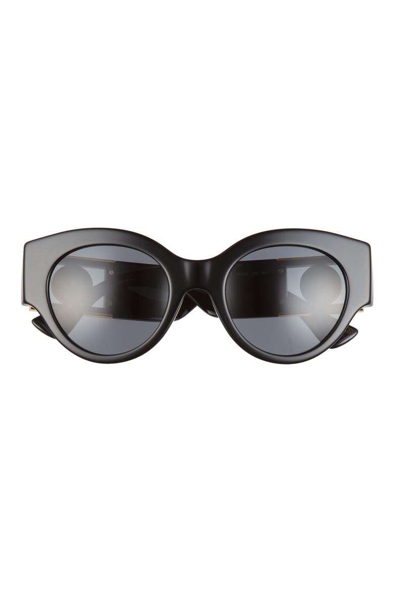 52mm Cat Eye Sunglasses, Main, color, BLACK