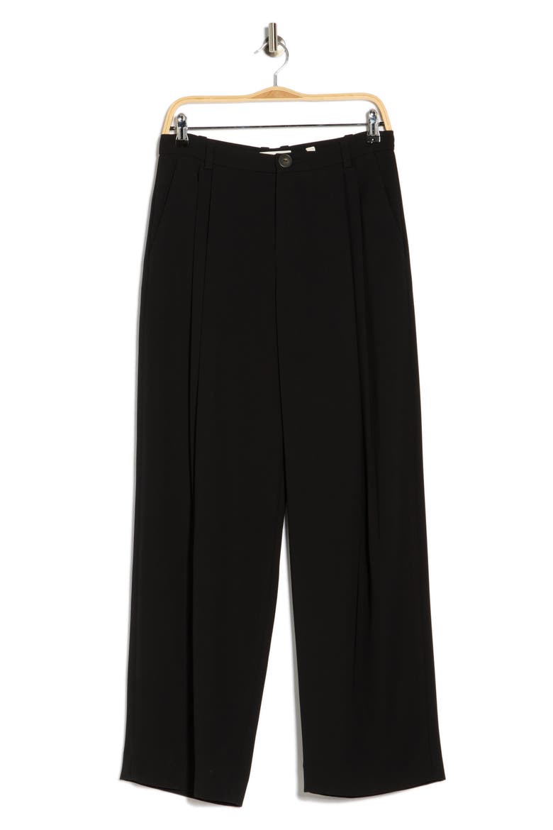 Drop Waist Pleated Pants, Alternate, color, BLACK