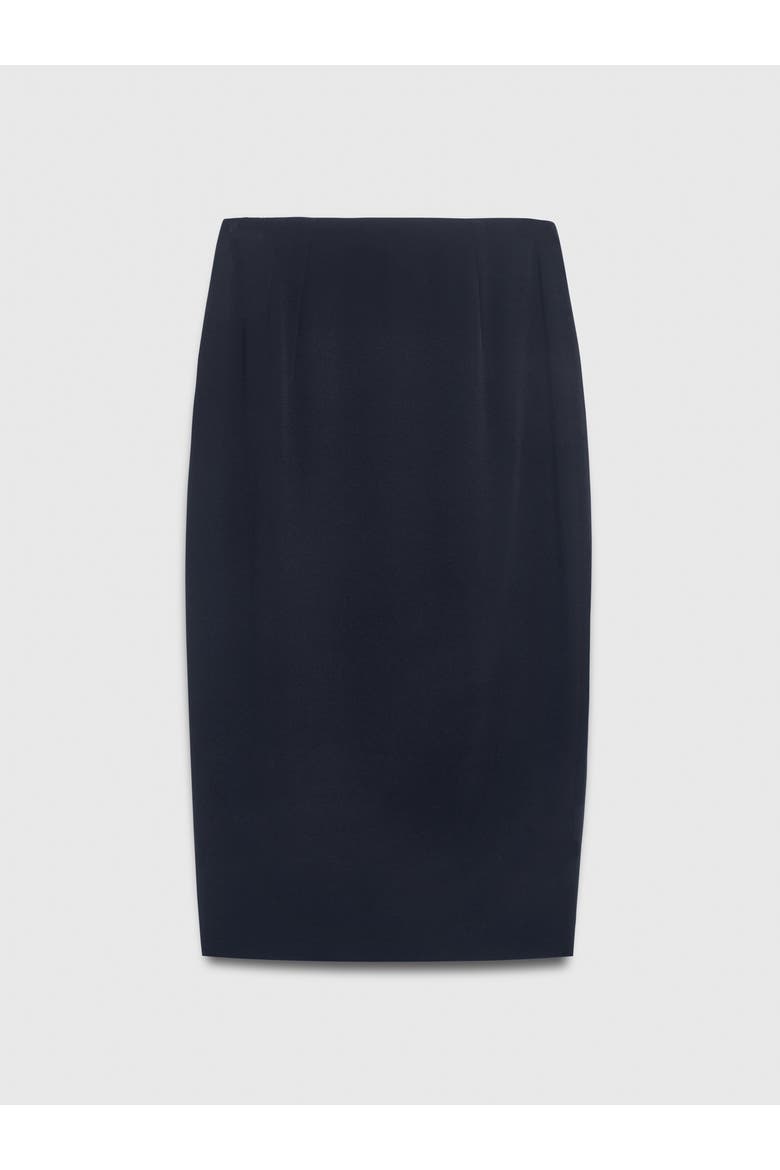 High Waist Tailored Pencil Skirt, Alternate, color, Navy